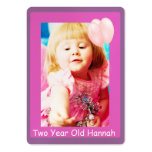 Two Year Old  Girls Birthday Photo Cards business cards