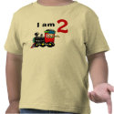Two year old toy train birthday boy t-shirts