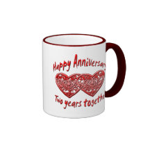 Two Years Together Coffee Mugs
