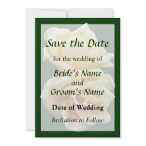 Two Yellow Roses Save the Date Invitations