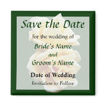 Two Yellow Roses Save the Date Refrigerator Magnet