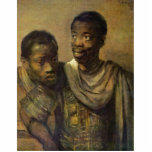 Two Young Africans., Jonge  By Rembrandt Van Rijn photo sculptures