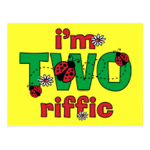 TWOriffic Ladybug 2nd Birthday Postcards
