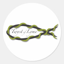 Twyst of Lyme sheet of 20 round stickers
