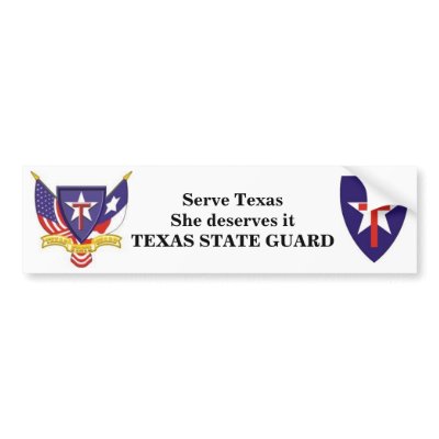 TXSG Serve Texas She deserves it Bumper Stickers by bassman_47