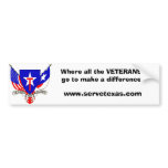TXSG Where all the VETERANSgo... bumper stickers