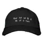 txttots.com embroidered distressed chino hat embroidered hats