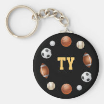Ty World of Sports Keychain - Black