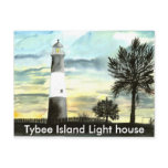 TYBEE Island Lighthouse art collectable gifts, ... postcards