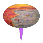 tying one on oval cake topper