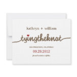 Tying the Knot Modern Save The Date Announcement invitations