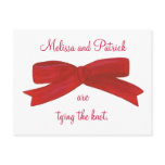 Tying the knot, Red wedding invitations, postcards