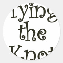 Tying the knot sticker