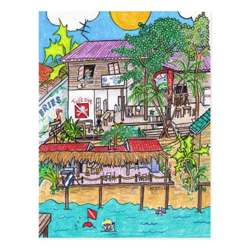 Tyll's Dive Shop postcard