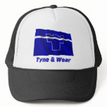 Tyne and Wear Waving Flag with Name hats
