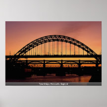 Tyne Bridge, Newcastle, England Poster