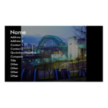 Tyne Bridge, Newcastle-Upon-Tyne, England Business Card Template