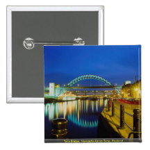 Tyne Bridge, Newcastle-Upon-Tyne, England Buttons