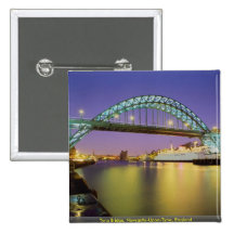 Tyne Bridge, Newcastle-Upon-Tyne, England Buttons