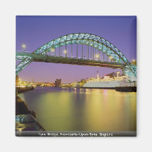 Tyne Bridge, Newcastle-Upon-Tyne, England Refrigerator Magnets