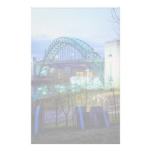 Tyne Bridge, Newcastle-Upon-Tyne, England Customized Stationery