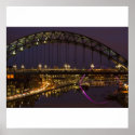 Tyne Bridge Twilight Gift posters