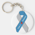 Type 1 Diabetes Awareness Ribbon Keychain