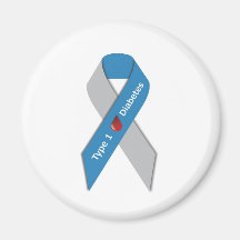 Type 1 Diabetes Awareness Ribbon Refrigerator Magnets