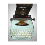 Type your own valentine message vintage typewriter postcards