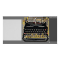 Typewriter Abstract Custom Photo Card