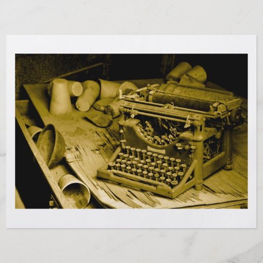 typewriter flyer