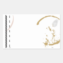 Typewriter Grunge Coffee Stain Sticker
