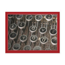 Typewriter Keys "I Love You"