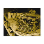 typewriter postcard