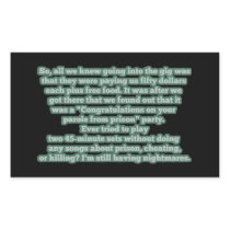 Typical Bluegrass No. 1 - Prison Parole Party Stickers