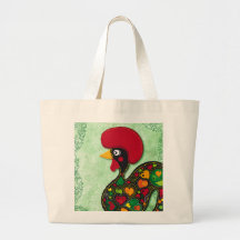 Typical Rooster of Barcelos Canvas Bags
