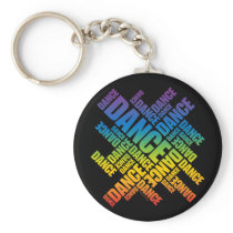 Typographic Dance (Spectrum) Key Chains