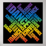 Typographic Dance (Spectrum) poster
