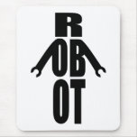Typographic Robot mousepads