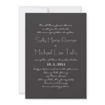 Typography Wedding Invitation