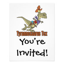tyrannosaurus rex tex cowboy dinosaur personalized announcement