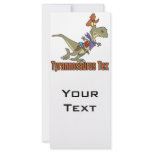 tyrannosaurus rex tex cowboy dinosaur customized rack card