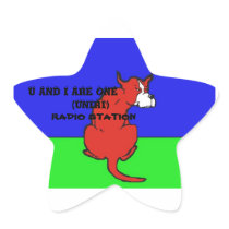 U AND I ARE ONE RADIO STATION STAR STAR STICKER