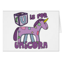 U is for Unicorn Card