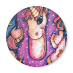 U is for Unicorn Refrigerator Magnets