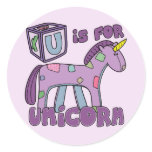 U is for Unicorn Stickers