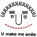 U make me smile embroidered shirts