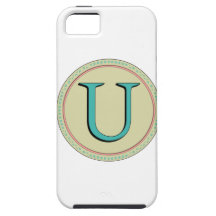 U MONOGRAM LETTER iPhone 5 CASE