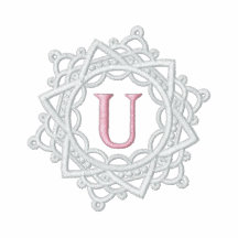 U Monogram Snowflake embroidered womens shirt Polo