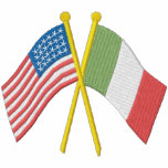 U. S. A. and Italy embroidered shirts
